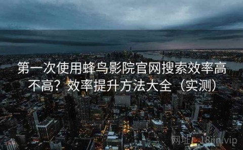 第一次使用蜂鸟影院官网搜索效率高不高？效率提升方法大全（实测）