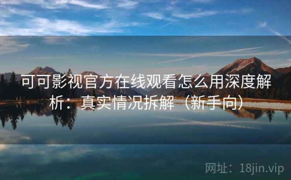 可可影视官方在线观看怎么用深度解析：真实情况拆解（新手向）