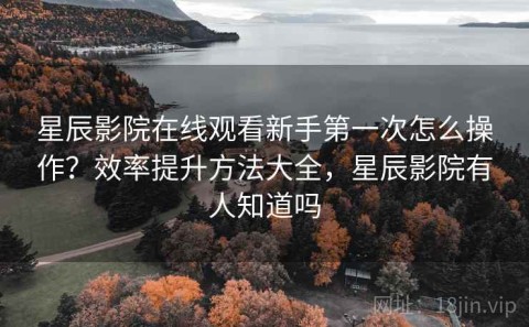 星辰影院在线观看新手第一次怎么操作？效率提升方法大全，星辰影院有人知道吗