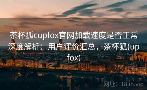 茶杯狐cupfox官网加载速度是否正常深度解析：用户评价汇总，茶杯狐(upfox)