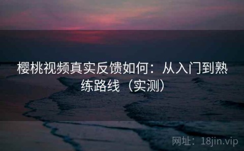 樱桃视频真实反馈如何：从入门到熟练路线（实测）