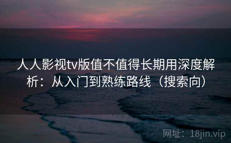人人影视tv版值不值得长期用深度解析：从入门到熟练路线（搜索向）