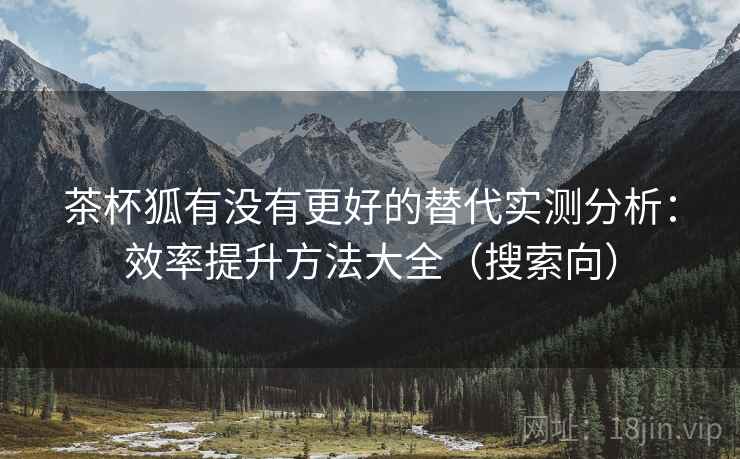 茶杯狐有没有更好的替代实测分析:效率提升方法大全(搜索向) 茶杯狐有没有更好的替代实测分析:效率提升方法大全(搜索向)